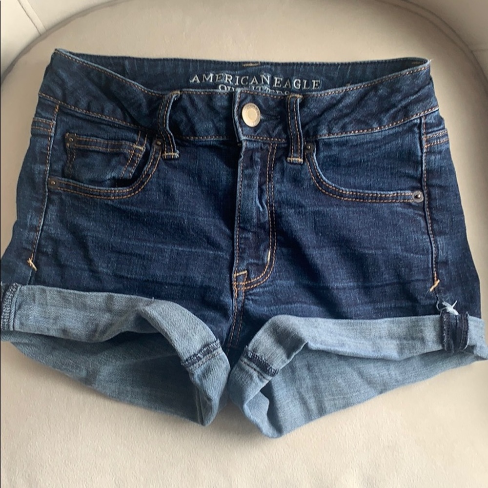 American Eagle High Rise Denim Shorts
